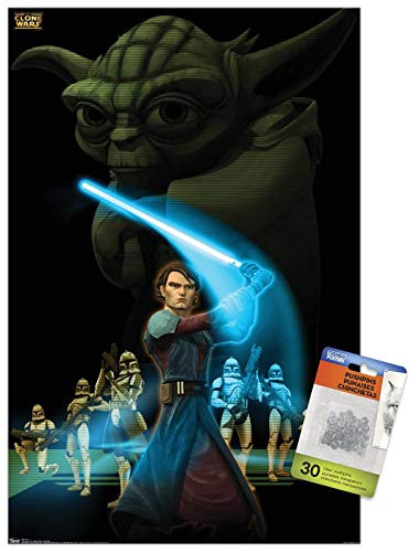 Star Wars  The Clone Wars - The Force Wall Poster with Push Pins