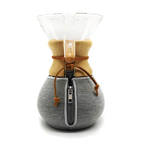 HEXNUB Cover Cozy for Chemex - Fits 6 Cup Chemex Collar and Handle Chemex Coffee Pour Over Makers to Keep Your Coffee Warmer and Carafe Glass Protected