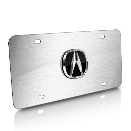 Au-Tomotive Gold, INC. Acura 3D Logo Brushed Steel Auto License Plate, Official Licensed Au-Tomotive Gold, INC. Acura 3D Logo Brushed Steel Auto License Plate, Official Licensed