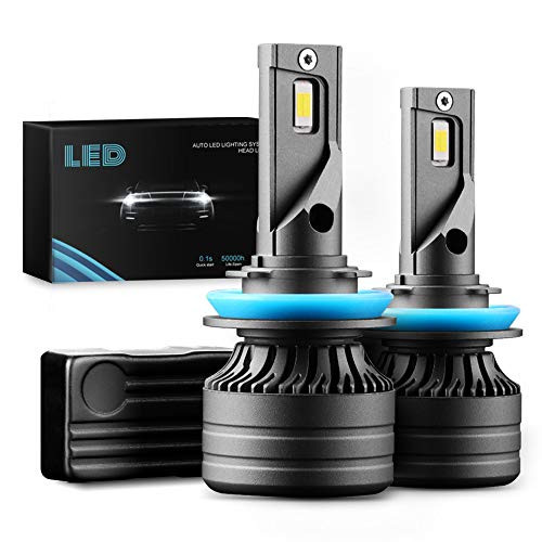 A-Partrix H8 H9 H11 LED Headlight Bulb 6500K 60W 12000 Lumens Cool White Extremely Bright with Canbus IP68 Waterproof Pack of 2 H8-H9-H11