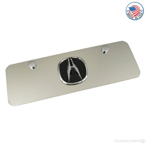 Acura 3D Logo Half-size Chrome Steel License Plate