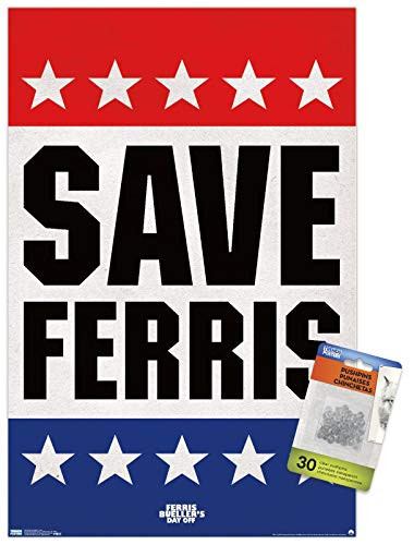 Ferris Bueller s Day Off - Save Ferris Wall Poster with Push Pins