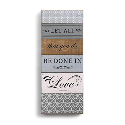 DEMDACO Let All That You Do 9 x 22.5 Fir Pallet Wood Painted Wall Art Plaque