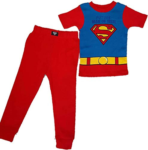 SuperMan Justice League DC Comics 2 Piece Boys Pajama Set Red