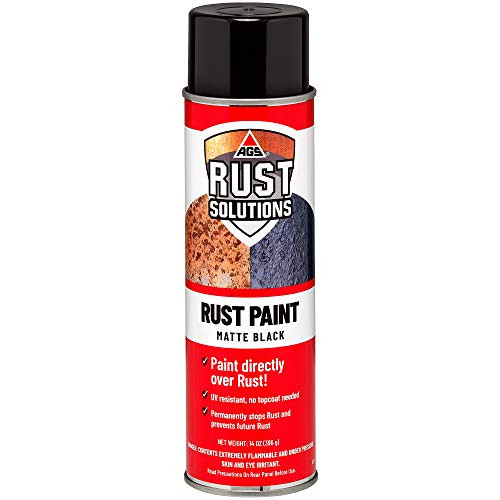 AGS AOR-14 Rust Paint  UV Resistant  Black Matte  Spray Paint