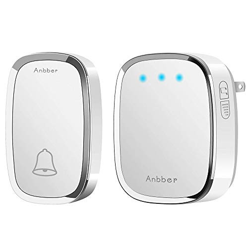 Wireless Doorbell Operating at over 500-feet Range with Over 50 Chimes  No Batteries Required for Receiver wireless doorbell