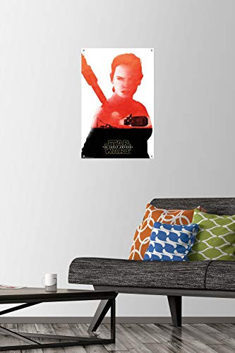 Star Wars  The Force Awakens - Rey Badge Wall Poster with Push Pins