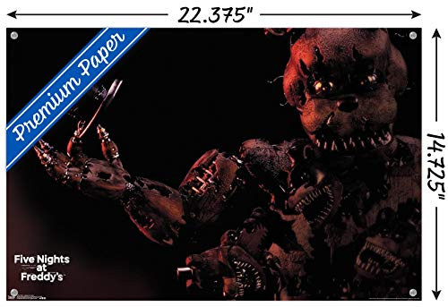 Five Nights at Freddy s - Nightmare Freddy Wall Poster with Push Pins