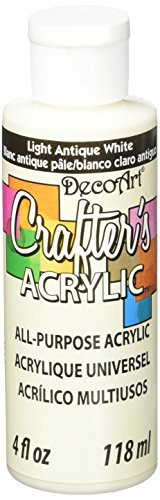 DecoArt Crafter's Acrylic Paint, 4-Ounce, Light Antique White