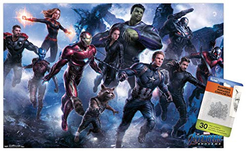 Marvel Cinematic Universe - Avengers - Endgame - Legendary Wall Poster with Push Pins