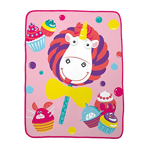 Franco Kids Bedding Soft Plush Microfiber Throw  46  x 60   Fluffy Unicorn
