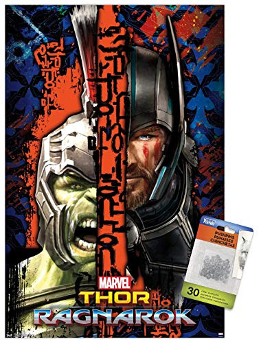 Marvel Cinematic Universe - Thor  Ragnarok - Split Wall Poster with Push Pins