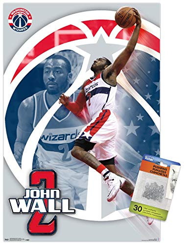 NBA Washington Wizards - John Wall 16 Wall Poster with Push Pins