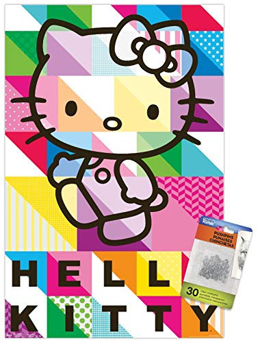 Hello Kitty - Patterns Wall Poster with Push Pins