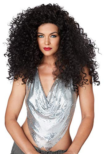 California Costumes Women s Disco Diva DO Wig  Brunette  One Size