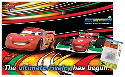 Disney Pixar Cars 2 - Racing Rivals Wall Poster with Push Pins