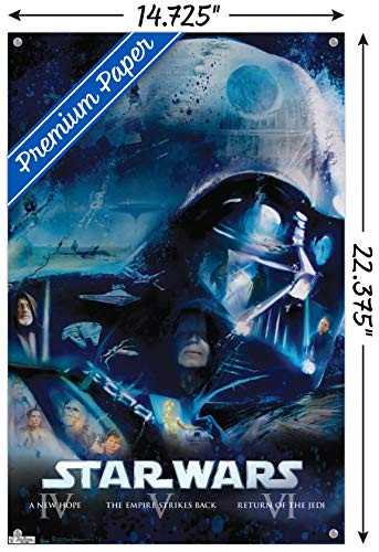 Star Wars  Saga - Blu Ray Original Wall Poster with Push Pins