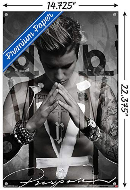 Justin Bieber - Purpose Wall Poster with Push Pins Justin Bieber - Purpose Wall Poster with Push Pins