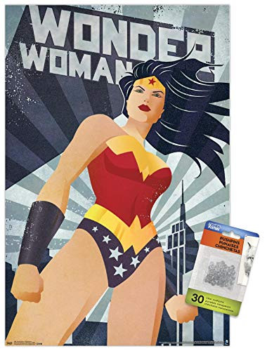 DC Comics - Wonder Woman - Constructivism Wall Poster with Push Pins