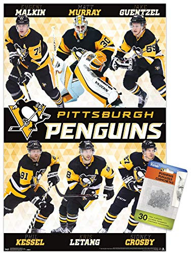 NHL Pittsburgh Penguins - Group 18 Wall Poster with Push Pins