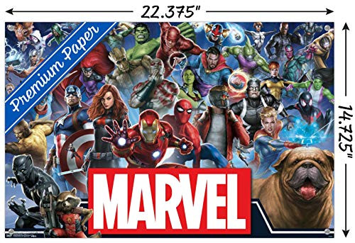 Marvel Comics - Marvel Universe - Heroes Wall Poster with Push Pins