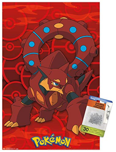 Pokemon - Volcanion Wall Poster with Push Pins