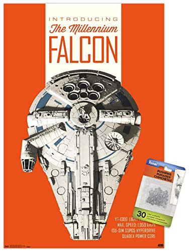 Star Wars  Solo - Millennium Falcon Wall Poster with Push Pins