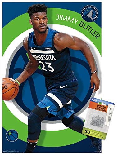 NBA Minnesota Timberwolves - Jimmy Butler 17 Wall Poster with Push Pins