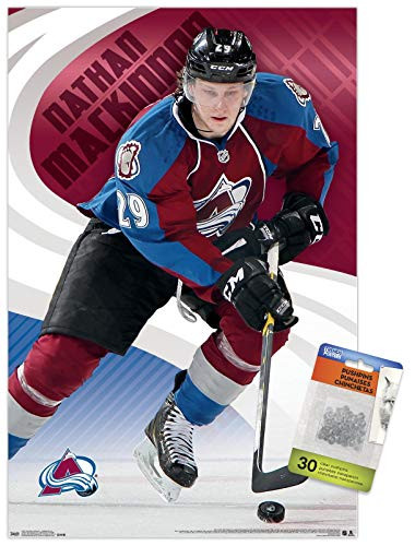 NHL Colorado Avalanche - Nathan MacKinnon 14 Wall Poster with Push Pins