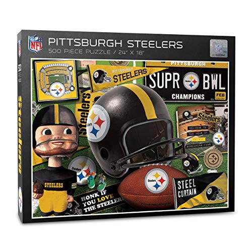 YouTheFan NFL Pittsburgh Steelers Retro Series Puzzle - 500 Pieces Large YouTheFan NFL Pittsburgh Steelers Retro Series Puzzle - 500 Pieces Large