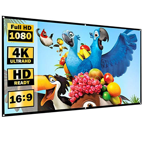 Projector Screen 100 inch 16 9 HD Foldable Projection Screen for Home Theater Outdoor Indoor Support Double Sided Projection