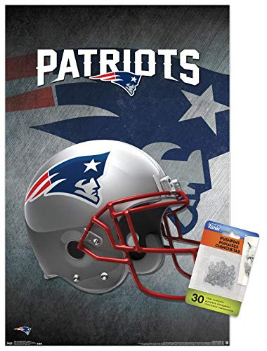 NFL New England Patriots - Helmet 16 Wall Poster with Push Pins
