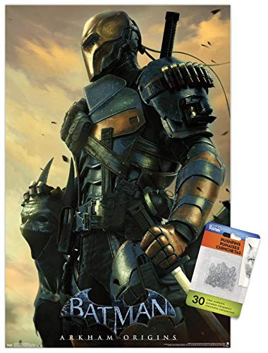 DC Comics VIdeo Game - Arkham Origins - Deathstroke Wall Poster with Push Pins