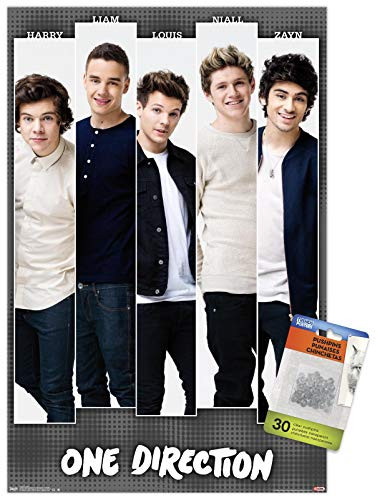 One Direction - Bars Wall Poster with Push Pins