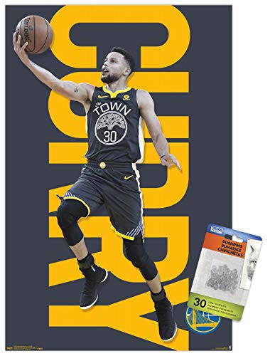 NBA Golden State Warriors - Stephen Curry 18 Wall Poster with Push Pins