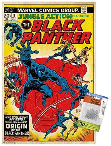 Marvel Comics - Black Panther - Jungle Action Cover Wall Poster with Push Pins