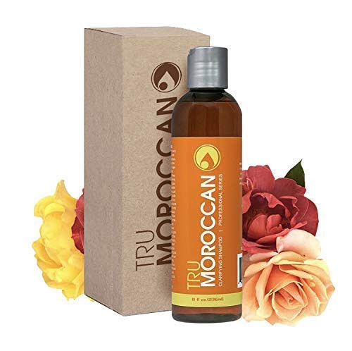 Tru Moroccan- Anti Dandruff Shampoo-Moroccan Oil Shampoo- Shampoo For Dandruff and Oily Hair- Scalp Treatment-Heals Itchy Scalp-Best Natural Clarifying Shampoo-Promotes New Hair Growth-8 oz