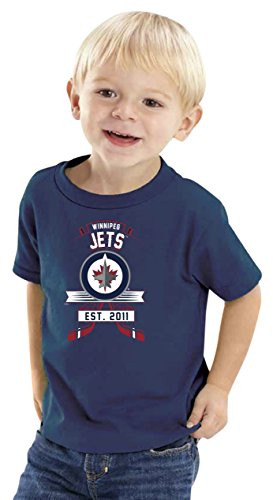 Soft As A Grape NHL Winnipeg Jets Kids Tee  4 Tall  Navy
