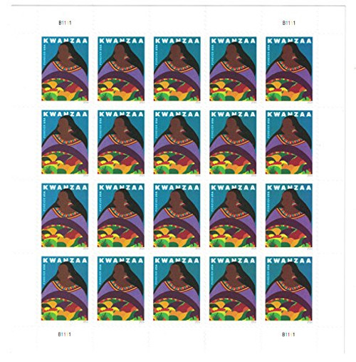 2016 Kwanzaa Sheet of Twenty Forever Stamps Scott 5141 By USPS 2016 Kwanzaa Sheet of Twenty Forever Stamps Scott 5141 By USPS