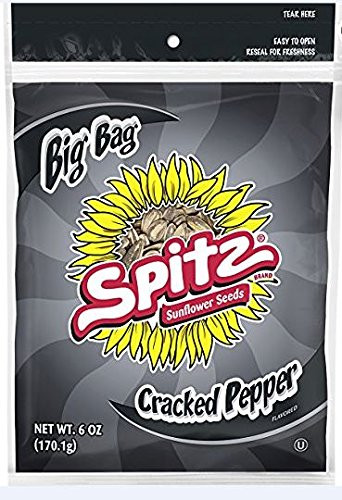 Spitz Cracked Pepper Sunflower Seeds  6oz Pack of 9