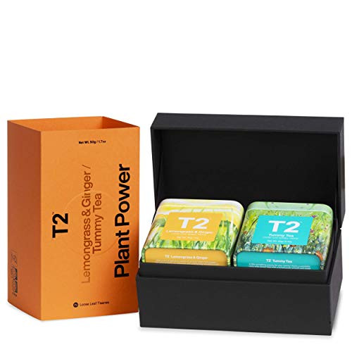 T2 Tea Plant Power - Herbal Tea Gift Pack  2 Loose Leaf Herbal Tea In Mini Limited Edition Tin  1-7 Oz