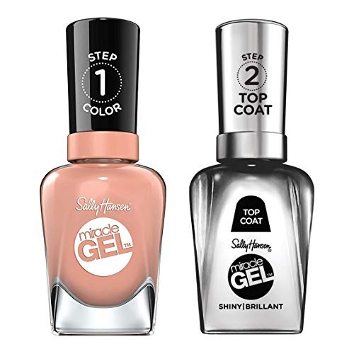 Sally Hansen Miracle Gel Shiny Top Coat and Miracle Gel Polish  Frill Seeker Packaging May Vary