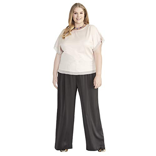RACHEL Rachel Roy Women s Plus Size Easy Satin TOP  Blush  1X