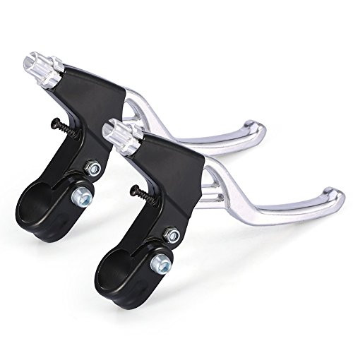 1 Pair Bicycle Brake Lever?Bicycle Brake Handle Mountain Road Bike V-Brake Lever Handlebar Brakes Color   Silver