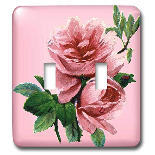 3dRose lsp234222 Classic Pink Rose Double Toggle Switch