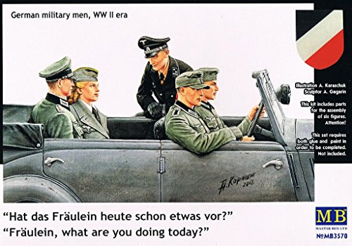 Master Box Models 1-35  Fräulein  What are You Doing Today  WWII German Military Men  6 Figures Set