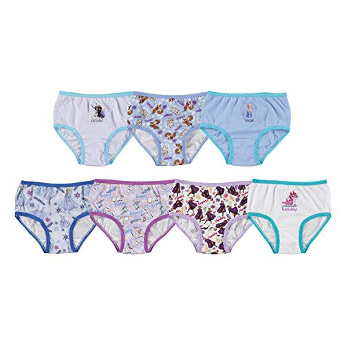 Disney girls Frozen Panty Multipack Bikini Style Underwear  Frozen  Day of the Week  7pk  6 US