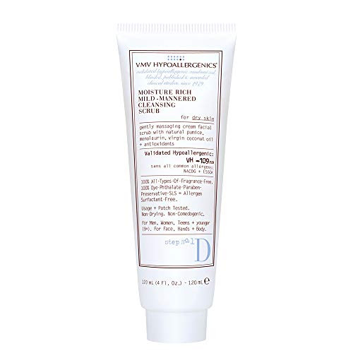 VMV Hypoallergenics Superskin Moisture Rich Mild-Mannered Cleansing Scrub for Dry Skin  4 Fluid Ounce