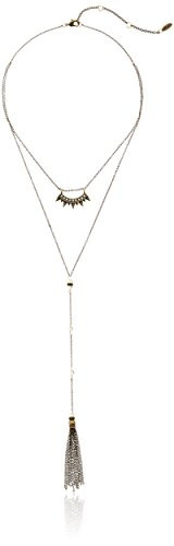 Ettika Let It Whip Opal and Antique Bronze Necklace  15-5   3-5  Extender