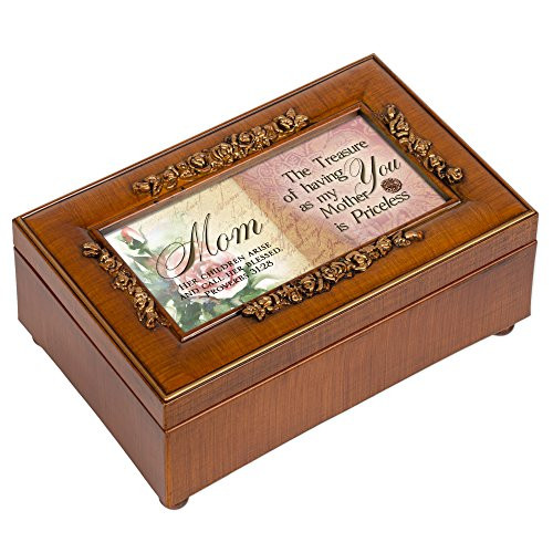 Cottage Garden Mom Having You as Mother Priceless Woodgrain Embossed Jewelry Music Box Plays Amazing Grace Cottage Garden Mom Having You as Mother Priceless Woodgrain Embossed Jewelry Music Box Plays Amazing Grace